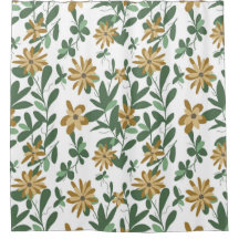 Floral Pattern Design 278 Green Oranje