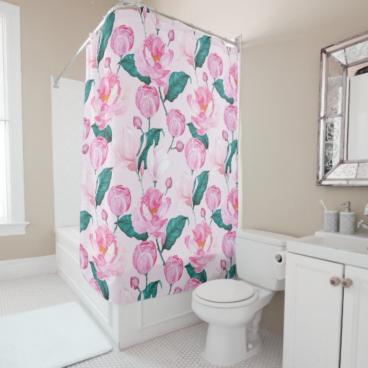 Floral Pattern Douchegordijn (In situ)