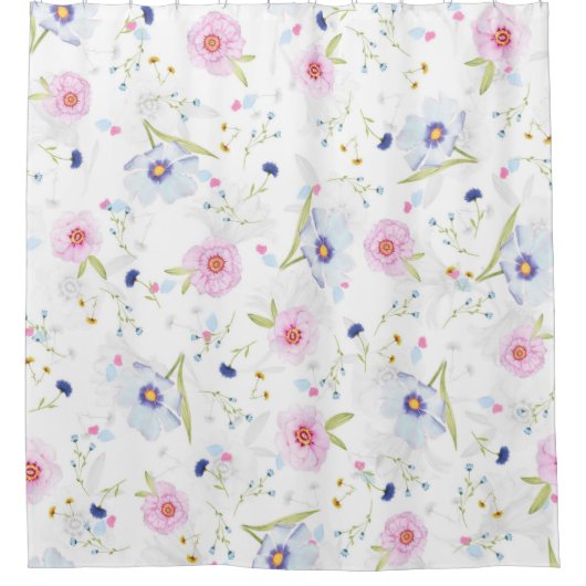 Floral Pattern Douchegordijn (Voorkant)