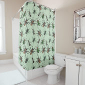 Floral Pattern Douchegordijn (In situ)