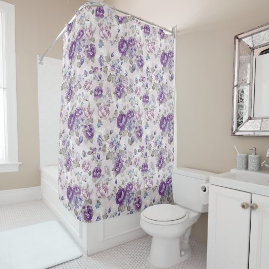 Floral Pattern Douchegordijn (In situ)