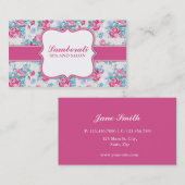 Floral Pattern Elegant Mode Designer Stylist Visitekaartje (Voorkant / Achterkant)
