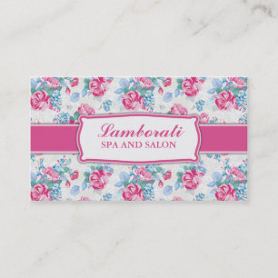 Floral Pattern Elegant Mode Designer Stylist Visitekaartje