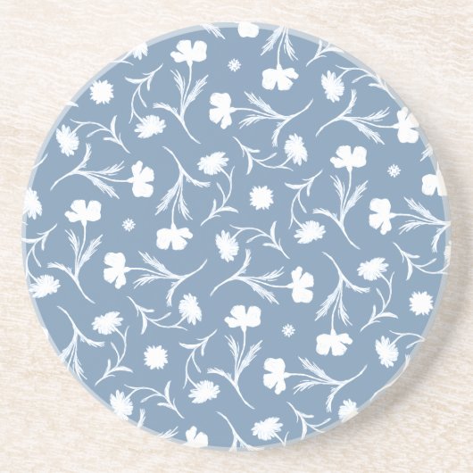 Floral Pattern Elegant Pop Zandsteen Onderzetter (Voorkant)