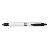 Floral Pattern en Butterfly Zwarte Inkt Pen (Achterkant)