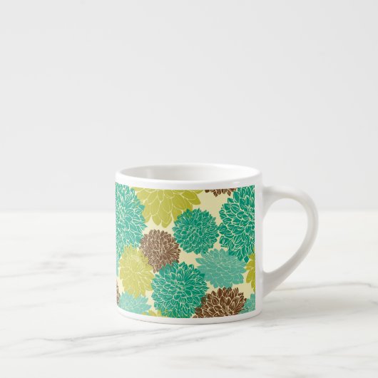 Floral Pattern Espresso Kop (Rechts)