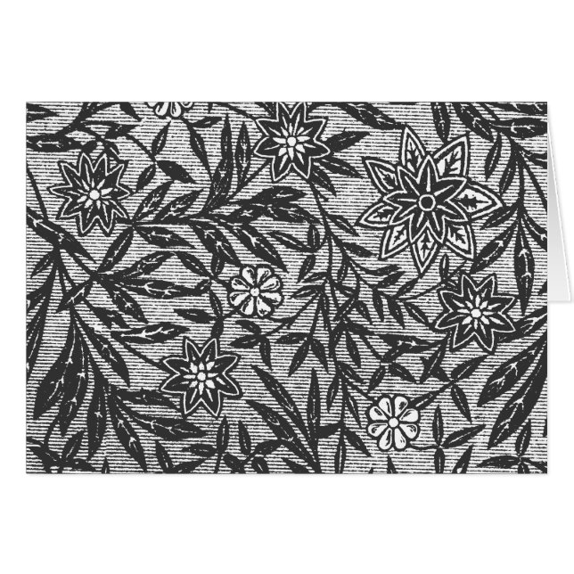  Floral Pattern Etching Blank Art Kaart (Voorkant Horizontaal)