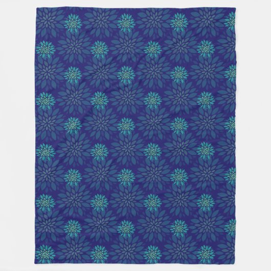 Floral Pattern Fleece Blanket (Voorkant)