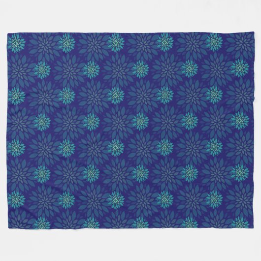 Floral Pattern Fleece Blanket (Voorkant (Horizontaal))