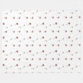 Floral Pattern Fleece Blanket Deken (Voorkant (Horizontaal))