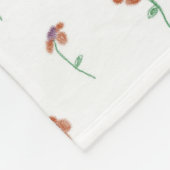 Floral Pattern Fleece Blanket Deken (Hoek)