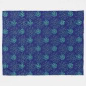 Floral Pattern Fleece Blanket Deken (Voorkant (Horizontaal))