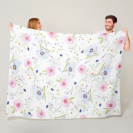  Floral Pattern Fleece Deken