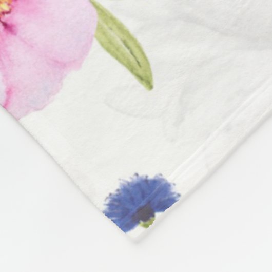  Floral Pattern Fleece Deken (Hoek)
