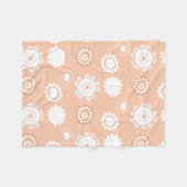 Floral Pattern Fleece Deken (Voorkant (Horizontaal))