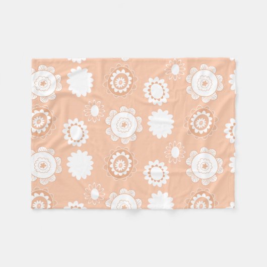 Floral Pattern Fleece Deken (Voorkant (Horizontaal))