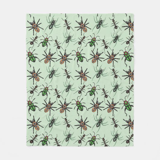 Floral Pattern Fleece Deken (Voorkant)