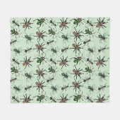 Floral Pattern Fleece Deken (Voorkant (Horizontaal))