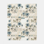 Floral Pattern Fleece Deken (Voorkant)