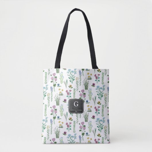 Floral Pattern Flowers | CANVAS TAS (Voorkant)