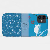 Floral Pattern, Flowers Patroon, Monogram Case-Mate iPhone Case (Achterkant (horizontaal))