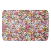Floral Pattern Foliage Birds Butterflies Peony Badmat (Voorkant)