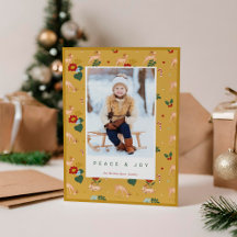 Floral Pattern-foto van Peace & Joy Yellow Reindee