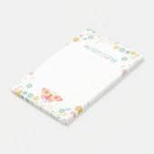 Floral pattern | Gepersonaliseerd Post-it® Notes (Schuin)
