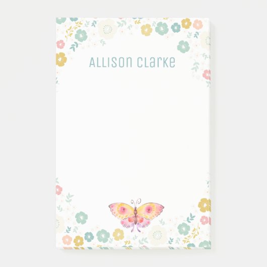 Floral pattern | Gepersonaliseerd Post-it® Notes (Voorkant)
