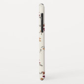Floral Pattern Gold Grey Maroon Ditsy Case-Mate iPhone Case (Achterkant/links)