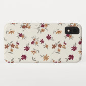 Floral Pattern Gold Grey Maroon Ditsy Case-Mate iPhone Case (Achterkant (horizontaal))