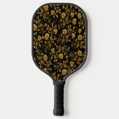 Floral Pattern Gold Wildbloemen Pickleball Paddle (Achterkant)