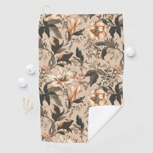  Floral Pattern Golf Towel Golfhanddoek (Insitu)