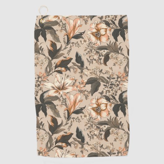  Floral Pattern Golf Towel Golfhanddoek (Voorkant)