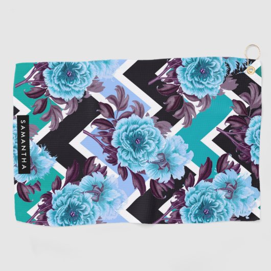 Floral Pattern Golfhanddoek (Horizontaal)