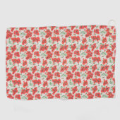  Floral Pattern Golfhanddoek (Horizontaal)