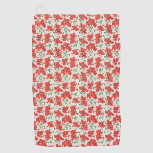  Floral Pattern Golfhanddoek (Voorkant)
