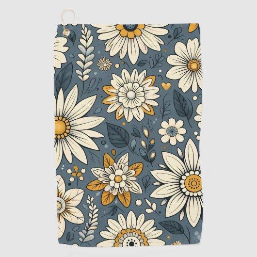 Floral Pattern Golfhanddoek (Voorkant)