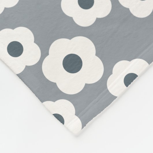 Floral Pattern Gray Personalized Retirement Gift Fleece Deken (Hoek)