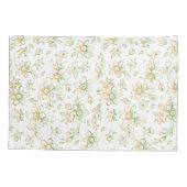 Floral Pattern Green Yellow Kussensloop (Achterkant)