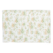 Floral Pattern Green Yellow Kussensloop (Voorkant)