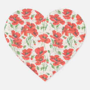 Floral Pattern Hart Sticker