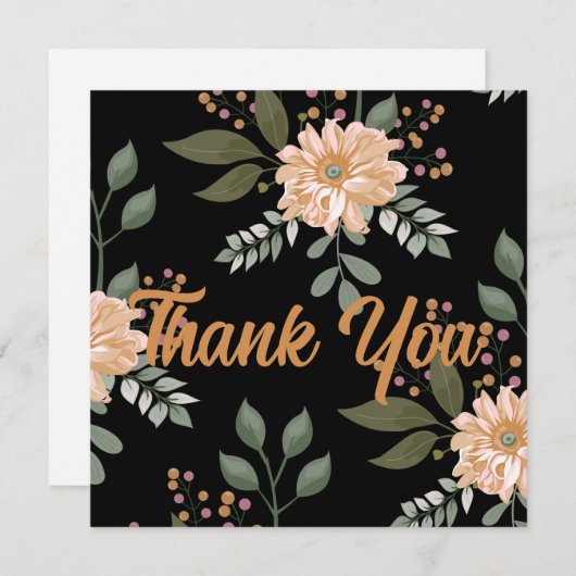 Floral Pattern Hartelijk dank (Voorkant / Achterkant)