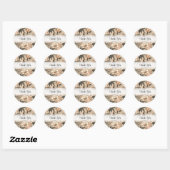 Floral Pattern Hartelijk dank voor uw ronde Stick Sticker (Vel)