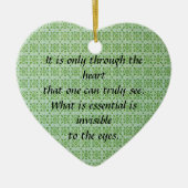 Floral Pattern Heart Ornament (Voorkant)