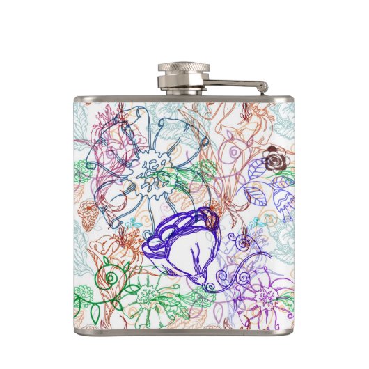 Floral Pattern Heupfles (Achterkant)