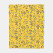 Floral Pattern in  delicate branches and buds Fleece Deken (Voorkant)