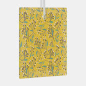 Floral Pattern in  delicate branches and buds Glas Ornament (Voorkant Rechts)