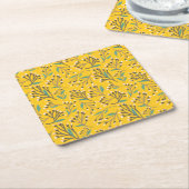 Floral Pattern in  delicate branches and buds Kartonnen Onderzetters (Schuin)