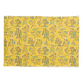 Floral Pattern in  delicate branches and buds Kussensloop (Achterkant-Links)